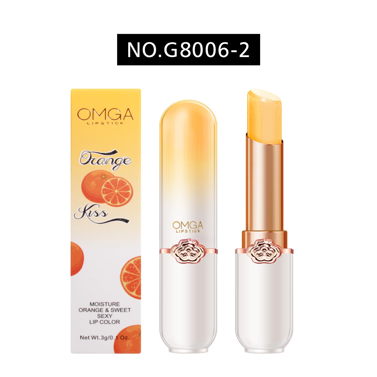 Wholesale moisturizing and non-fading peach color changing lipstick
